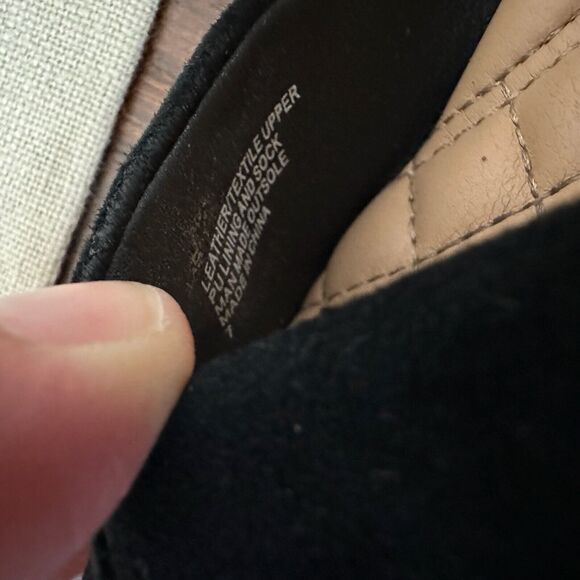 BIRDIES The Swan Black Cuff Suede Pointed Toe Mules Slip-On - Picture 8 of 9